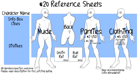 $20 USD Reference Sheets [[ OPEN ]]