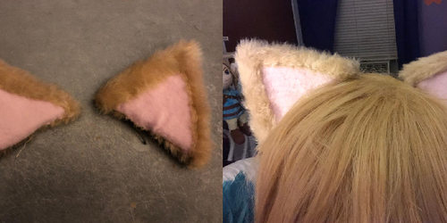 Tan Clip On Wolf Ears Gift