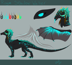 Rogue Shadow-Walker reference sheet -Commission for Rogue