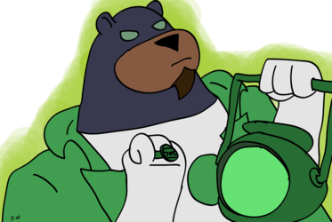 Inktober #1: Green Lantern Wally Bear 