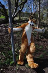 just hanging around a pole :)
