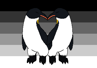 Straight ally flag with penguins