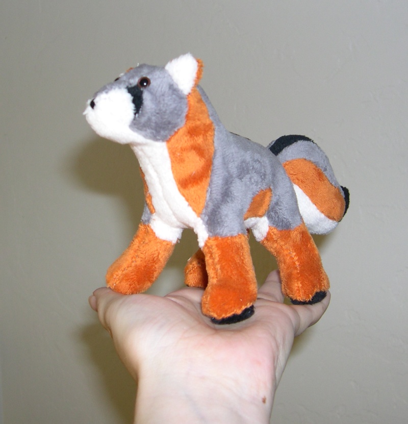 Mini gray fox plush