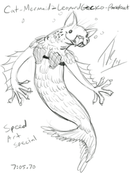 SPEED ART (special) - Cat, Mermaid, Leopard Gecko, and Parakeet