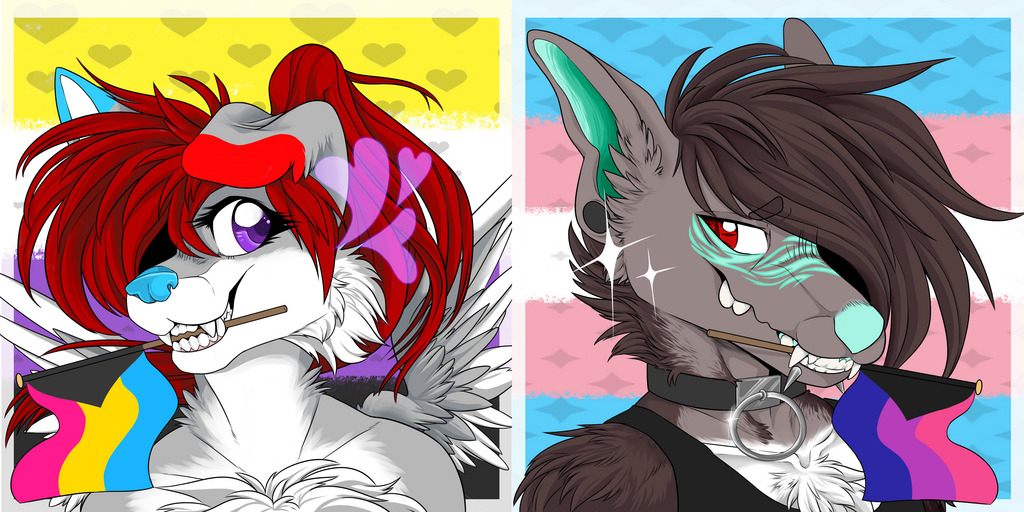 Most recent image: [COMM?] Alzy and Danny icons!