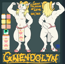 Gwendolyn, Goat Paladin of Love Ref (SFW) (By Shinkei-Shinto)