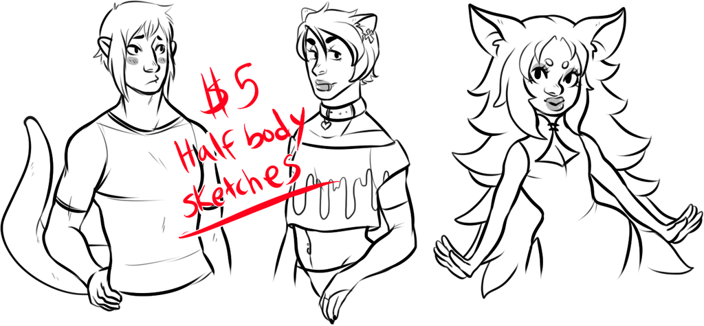 $5 half body sketches//limited slots