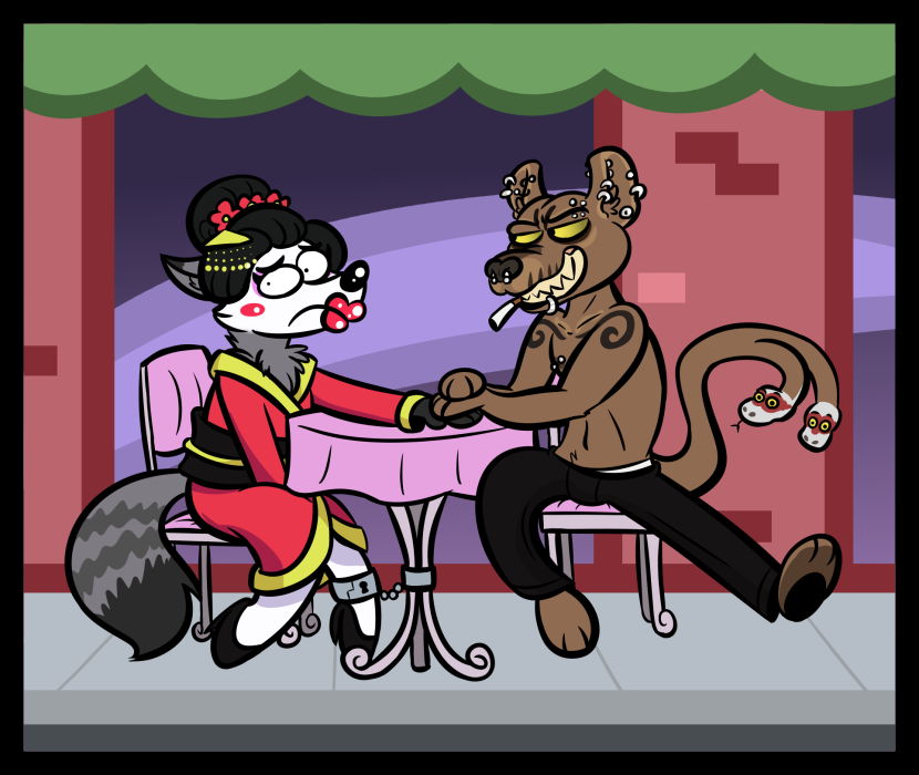 [COM] YCH Forced Dinner Date (by RushEloc)