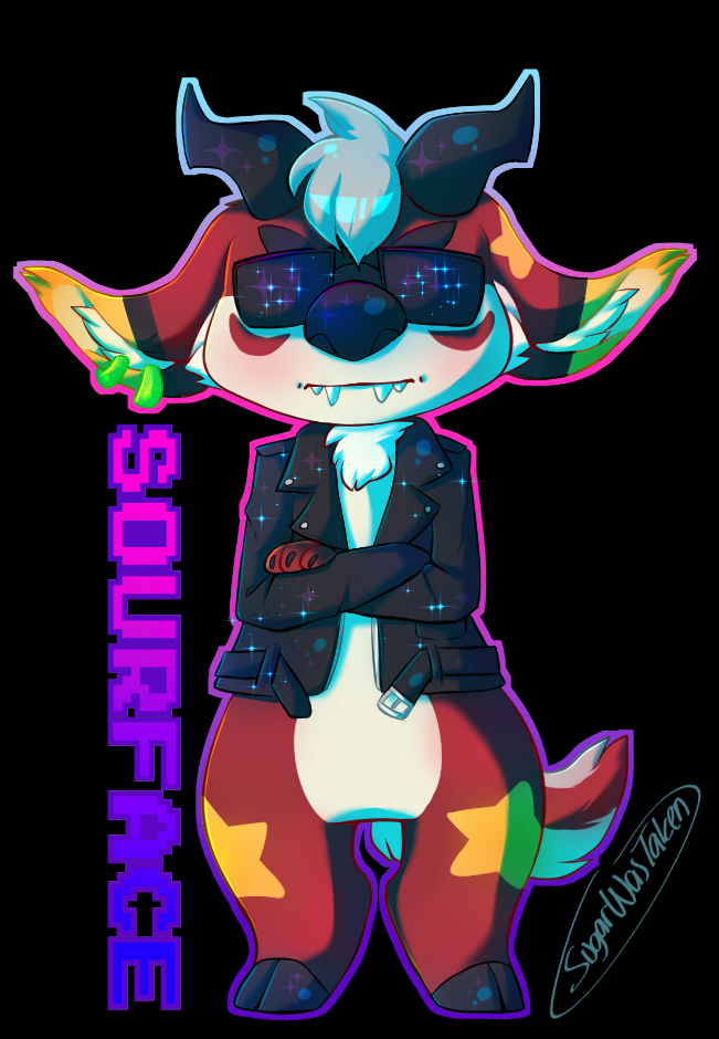 EF22 hot 80's badge commission - Sourface