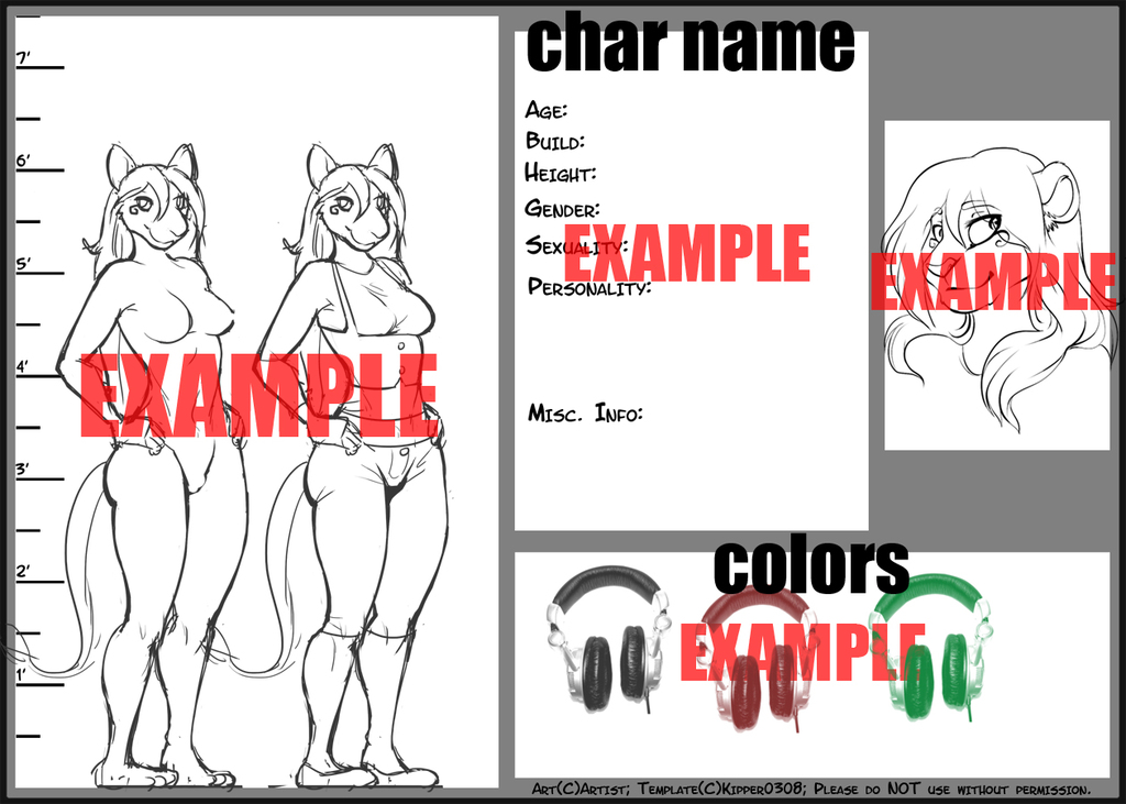 Most recent image: Ref Sheet Template - Free To Use!!