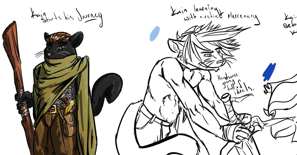 [Old Art] More OC doodles of Sir Kain by Failferret