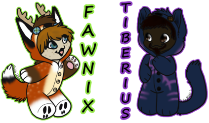 Kigu-Chibi::Fawnix and Tiberius