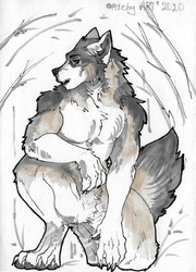 Crouching werewolf, *completely* hidden dragon by QRichy