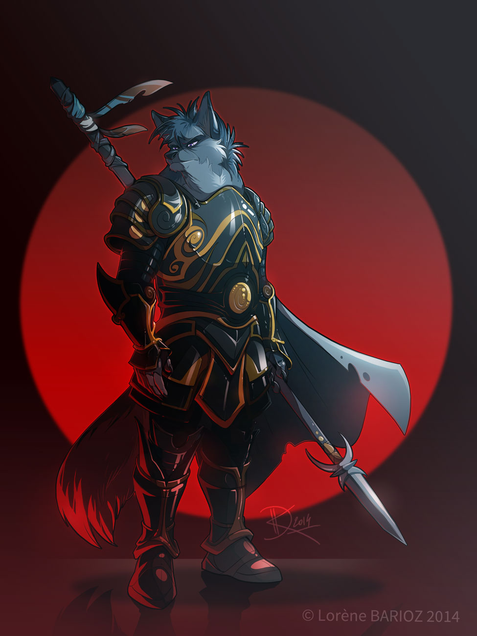 Anzel the wolf knight - Commission -