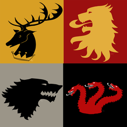 Game of Thrones House Keychain Designs