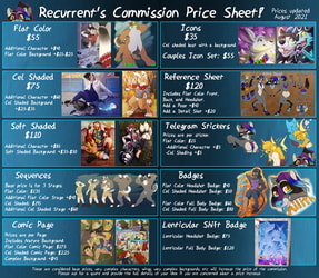 Commission Sheet - Updated August 2021