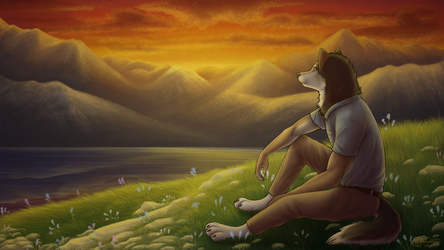 [C] Sunset Over the Mountains