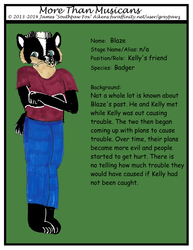 More Than Musicians Character Page: Blaze