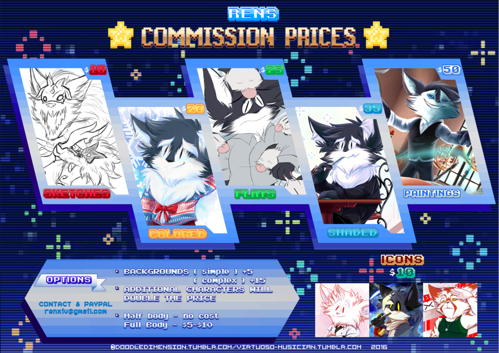 Commission Prices 2016