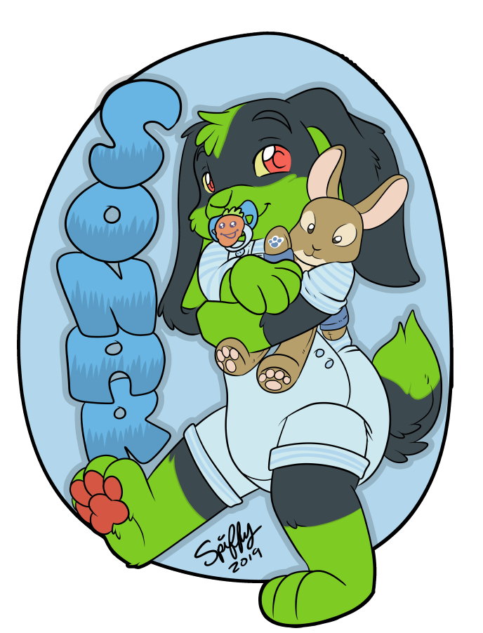 Sonar Baby Bunny Badge - By SpiffyArt 