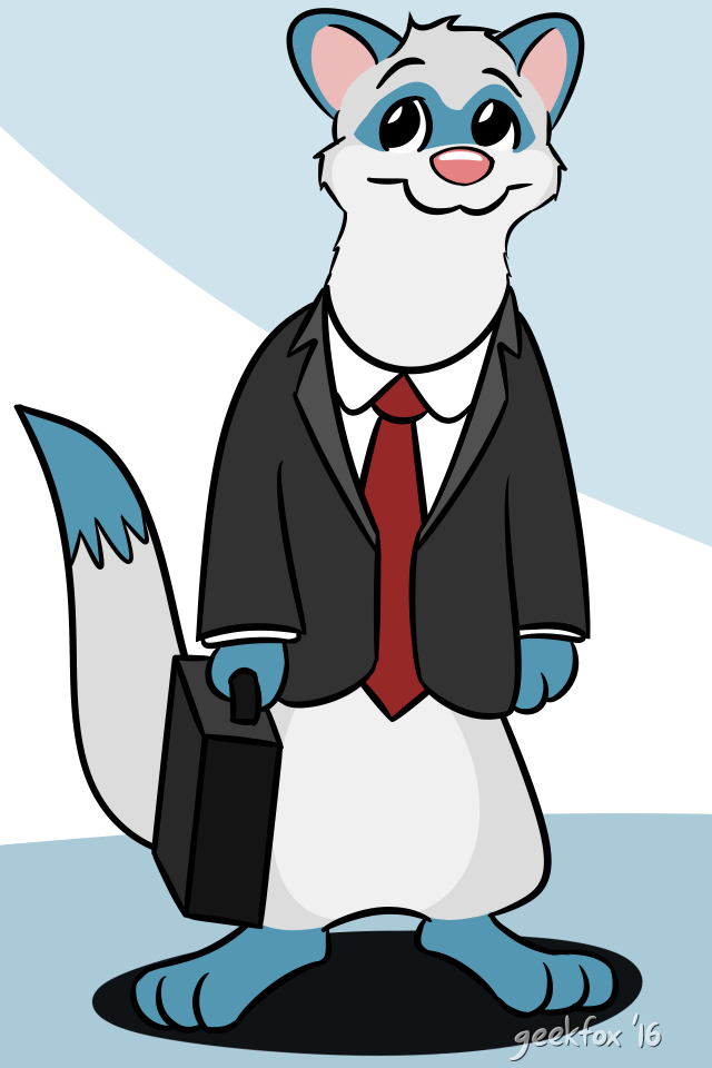 Ferret in a business suit