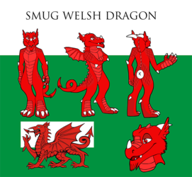Smug Welsh Dragon Fursuit ref