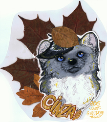 Autumn Badge - Cinza