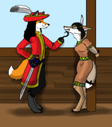 Captain Hook and Princess Coyote Lily
