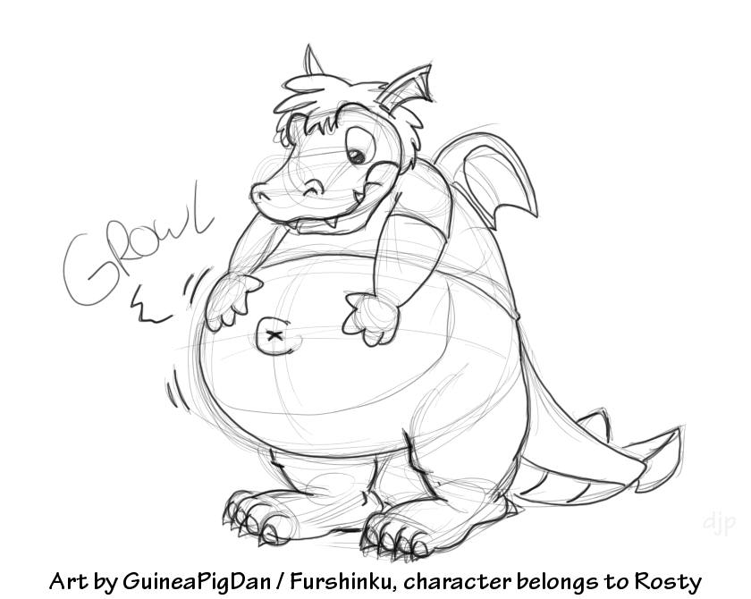 Rosty the hungry dragon
