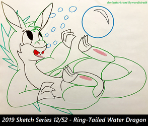2019 Sketch Series 12/52 - Ring-Tailed Water Dragon