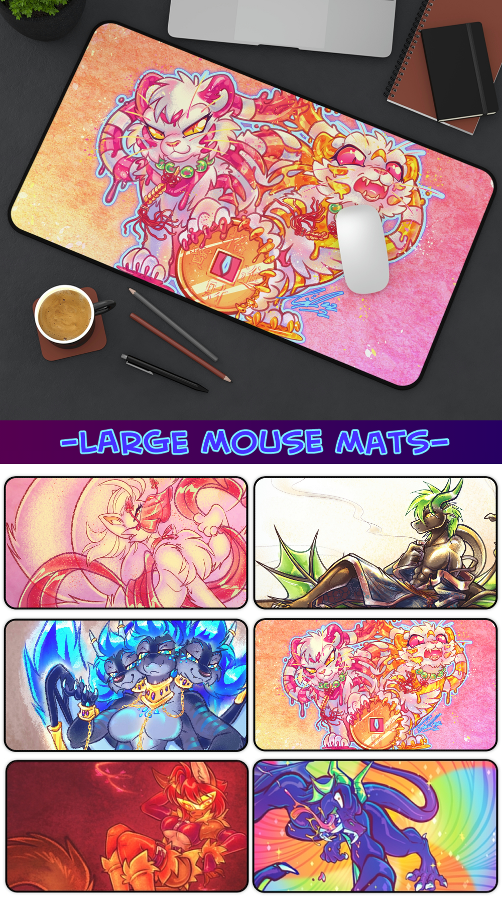 Table Stock: Large Mouse Mats!