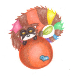 Red Panda Huggle Orange