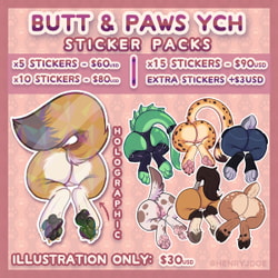 Butt & Paws Stickers [INFO]