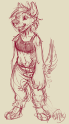 Husky girl sketch