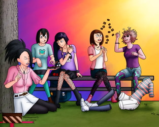 Class 1A Girls Hanging Out