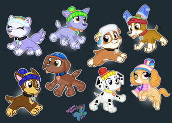 PAW Patrol in Winter Clothes