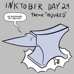 Inktober Day 29: "Injured"