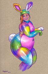 Inflatable Rainbow Rabbit