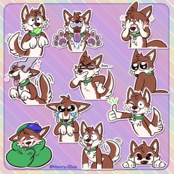 [YCH] Toony Telegram Animal Stickers 1