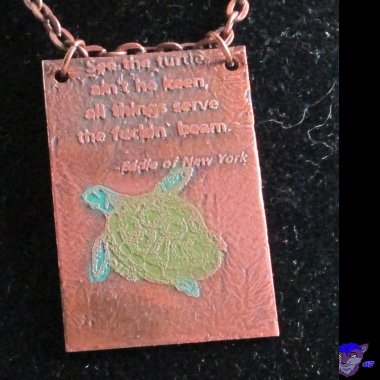 See the turtle Copper Necklace