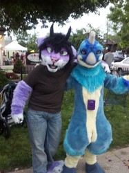 Ena and Oryx (me) at Louisville First Friday, August 2015