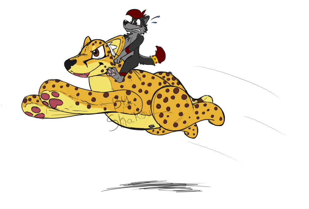 Inflatable World Cheetah Ride [Colored Sketch]