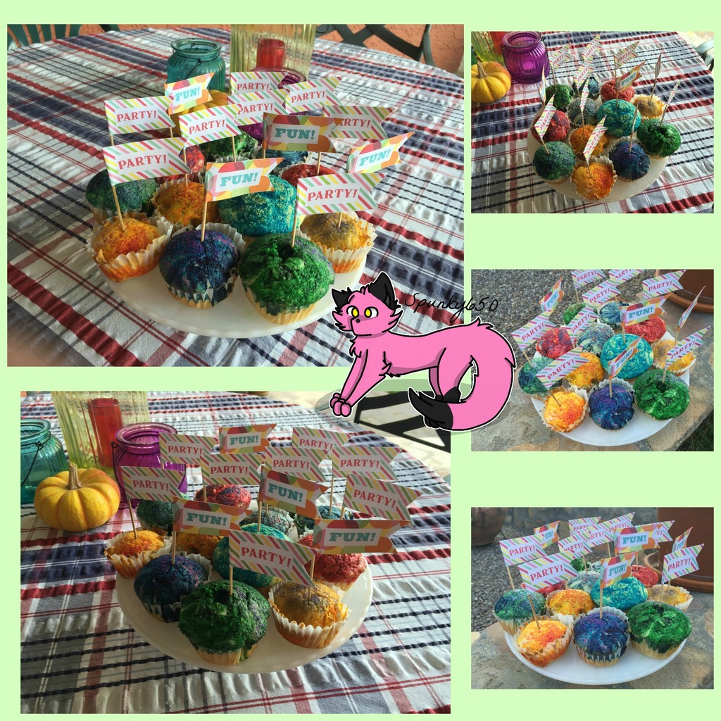 Multicolored Cupcakes