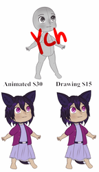 YCH - $10 (Drawing) | $30 (Animation Pagedoll)