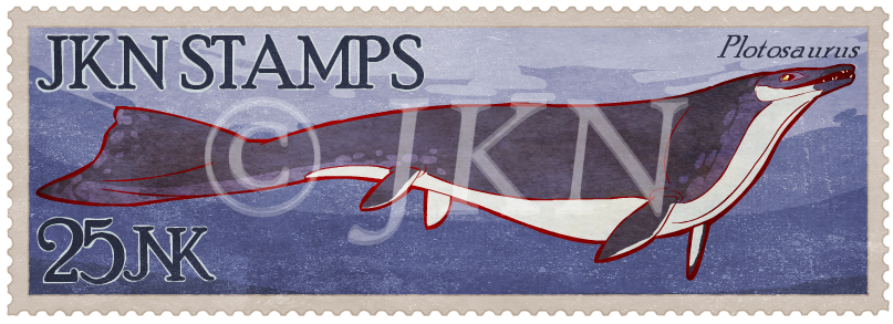 Plotosaurus Stamp