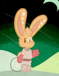 A Pam Rabbit visits a greenish planet.