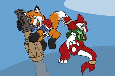 Request for Skittles the Fox - ROCKET JUMP AWAY~!!