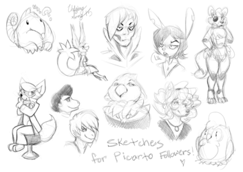 Sketches for My Picarto Followers!