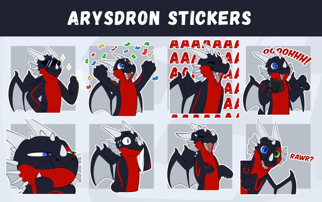 Arysdron Stickers by Pulex