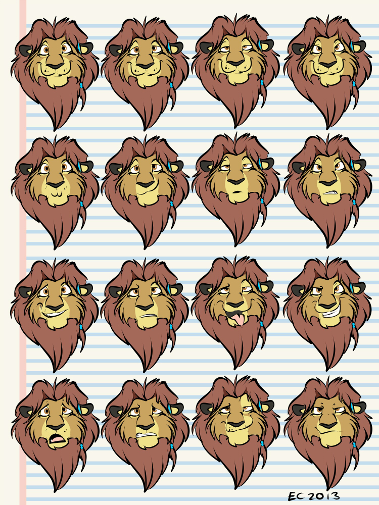 One Face, Many Moods - Icon Sheet by Electrocat